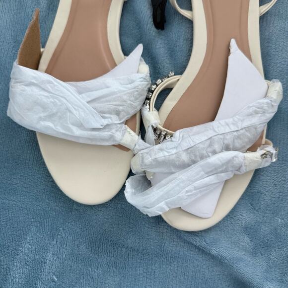 Zara Crystal Rhinestone Encrusted Embellished Sandals - Picture 8 of 13